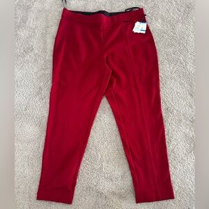 Anne Klein Red Pull on Pants